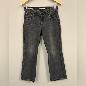 Levi's Women's Middy Ankle Bootcut Black-Gray Jeans Size 26 Premium Big E